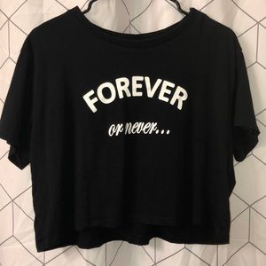 Black H&M crop top